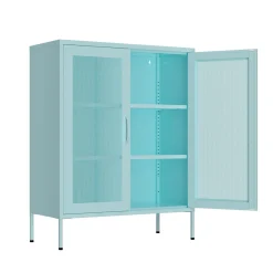 Kommode Metall BRANDO 80 x 101 cm mint