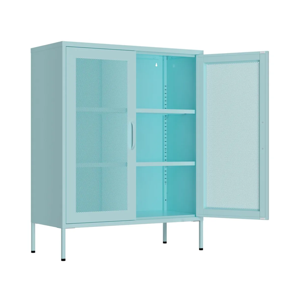 Kommode Metall BRANDO 80 x 101 cm mint