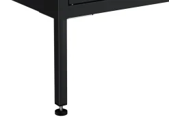 Kommode Metall BRANDO 80 x 101 cm schwarz