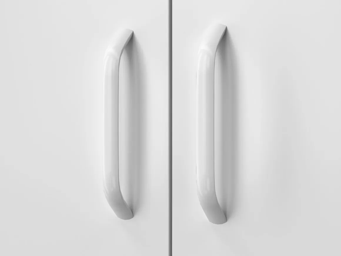 Kommode Metall BRANDO 80 x 101 cm weiss