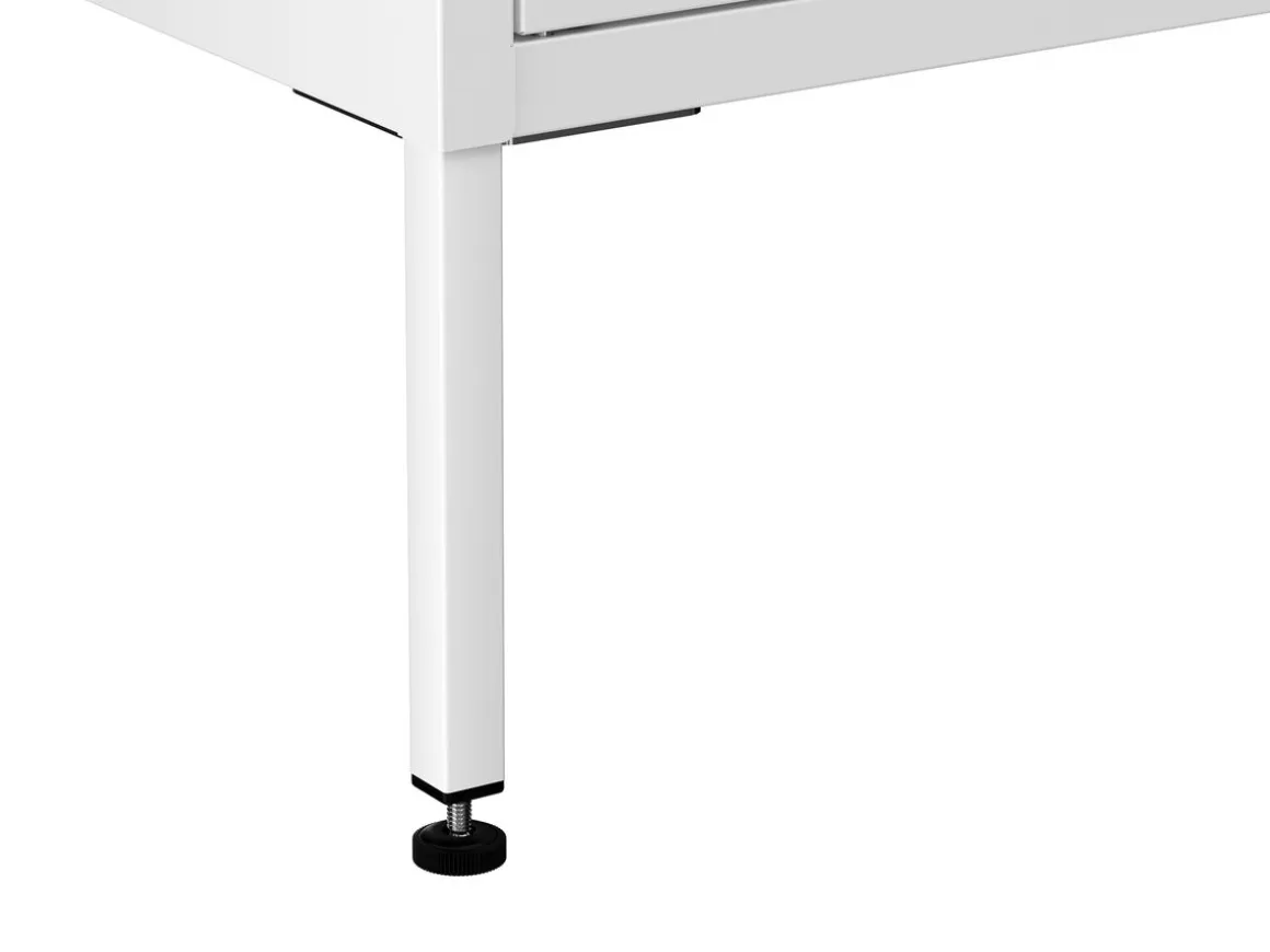 Kommode Metall BRANDO 80 x 101 cm weiss