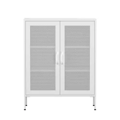 Kommode Metall BRANDO 80 x 101 cm weiss