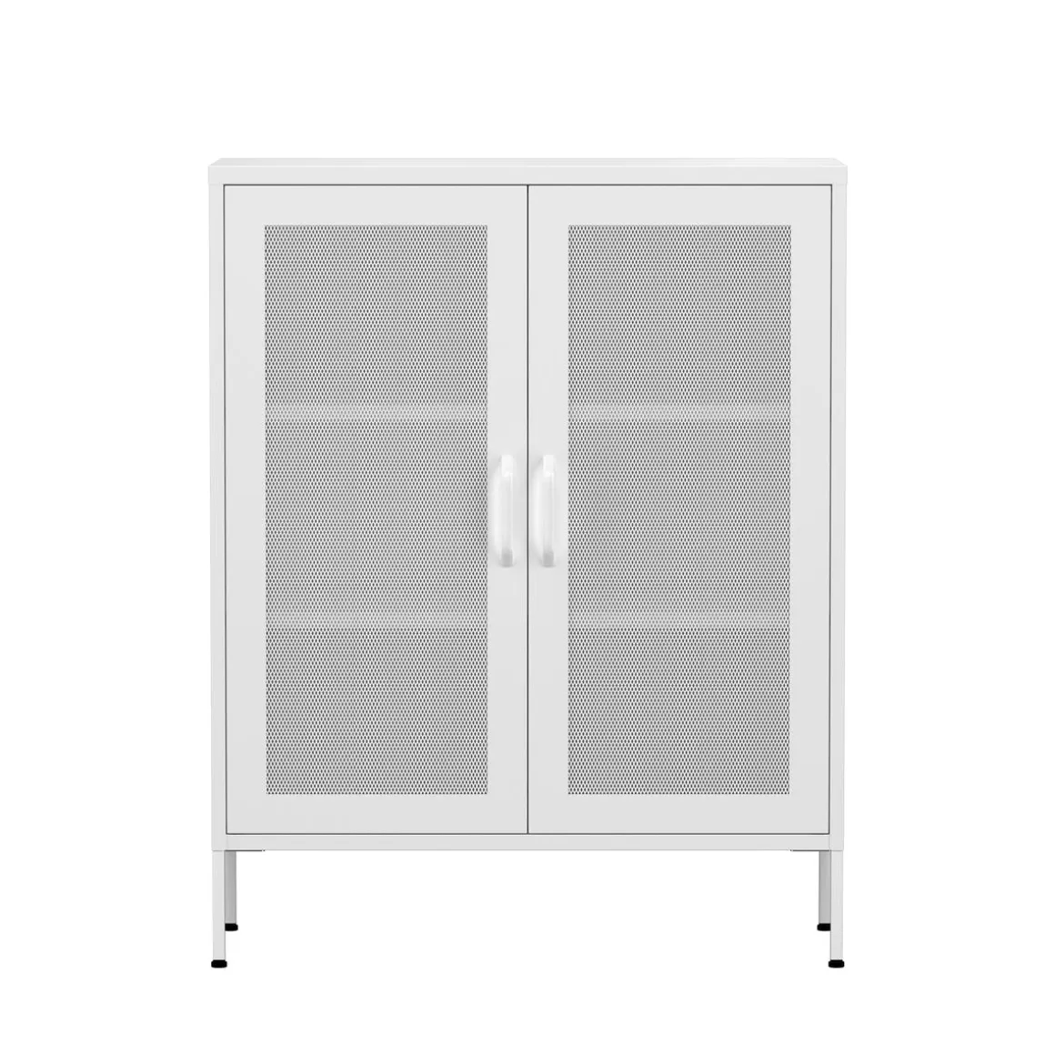 Kommode Metall BRANDO 80 x 101 cm weiss
