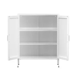 Kommode Metall BRANDO 80 x 101 cm weiss