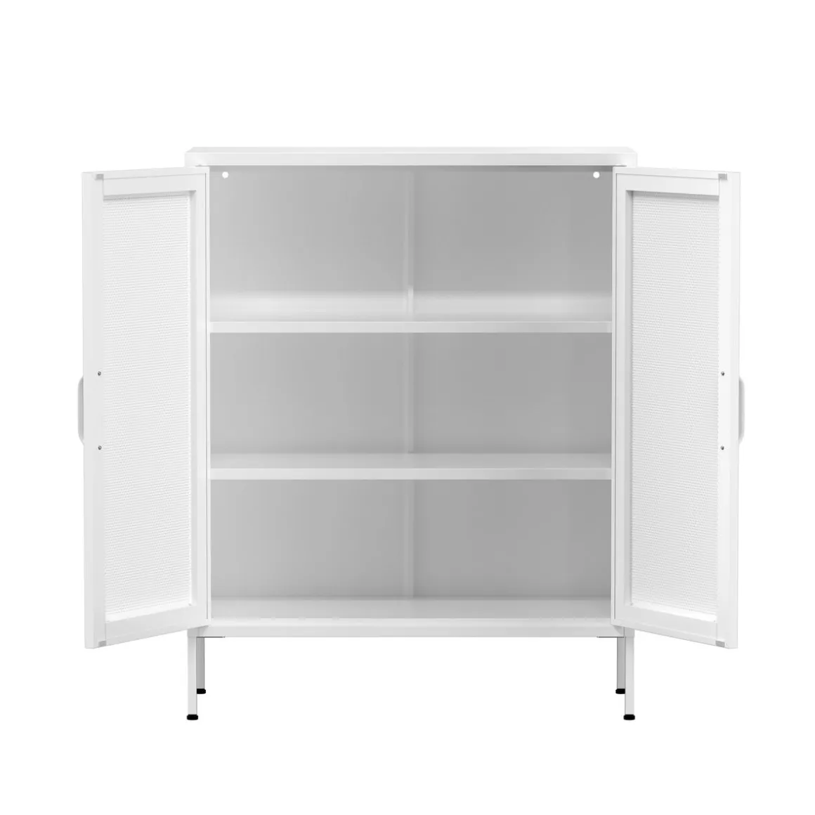 Kommode Metall BRANDO 80 x 101 cm weiss