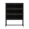 Kommode Metall GILSEY 80 x 105 cm schwarz