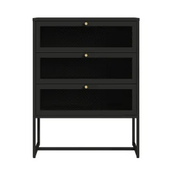 Kommode Metall GILSEY 80 x 105 cm schwarz