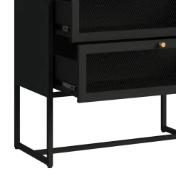Kommode Metall GILSEY 80 x 105 cm schwarz