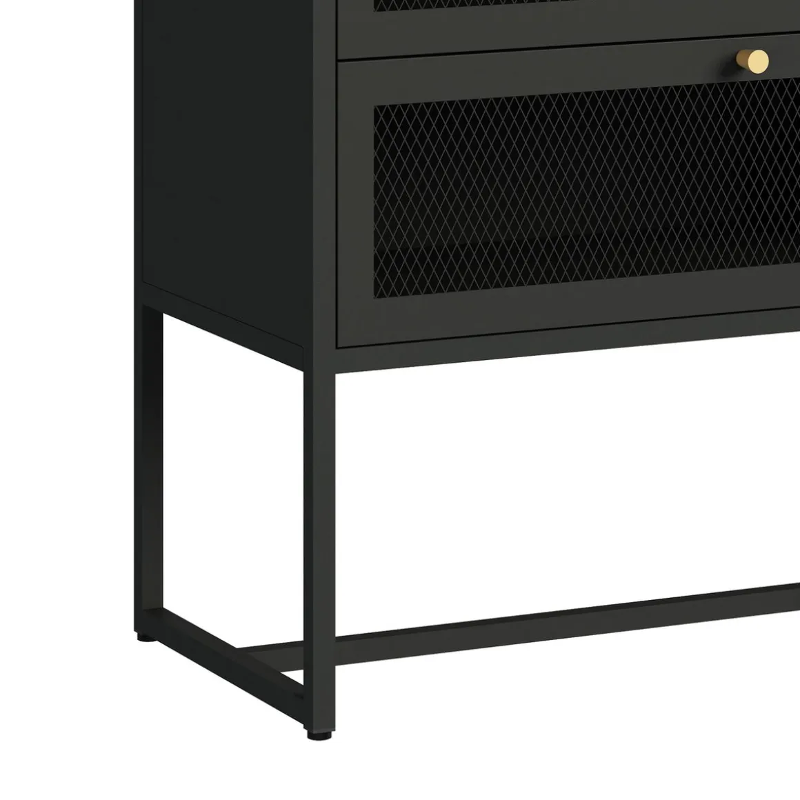 Kommode Metall GILSEY 80 x 105 cm schwarz