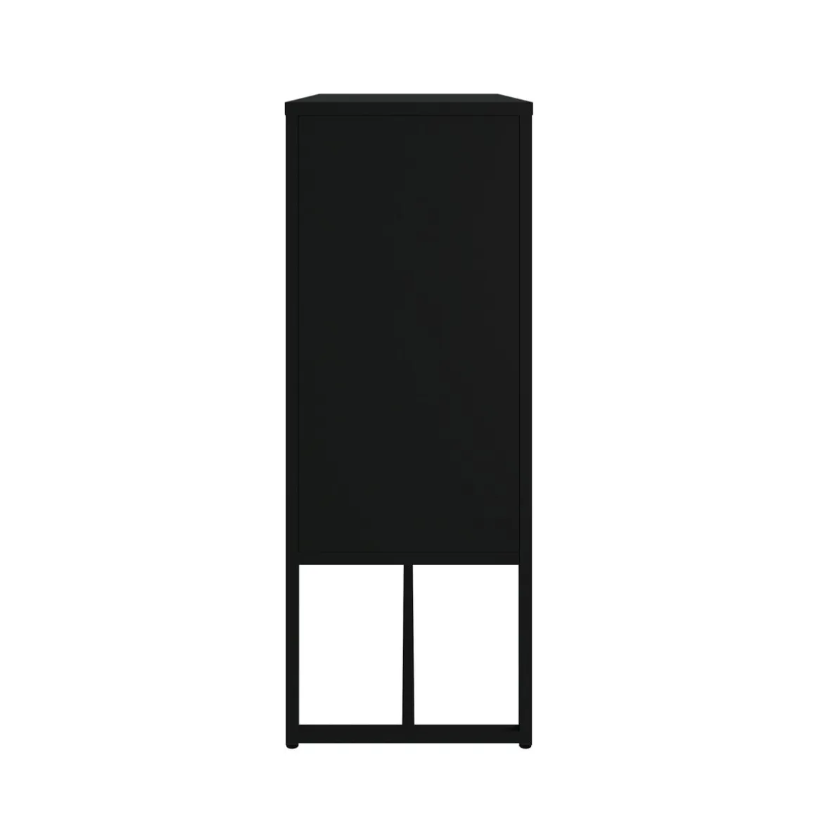 Kommode Metall GILSEY 80 x 105 cm schwarz