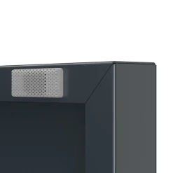 Kommode Metall KLAUS 2 Schubladen 2 Türen 80 x 101 cm anthrazit
