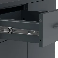 Kommode Metall KLAUS 2 Schubladen 2 Türen 80 x 101 cm anthrazit