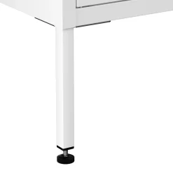Kommode Metall KLAUS 2 Schubladen 2 Türen 80 x 101 cm weiss