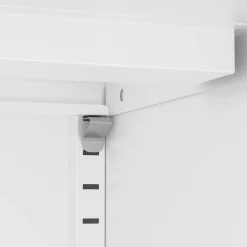 Kommode Metall KLAUS 2 Schubladen 2 Türen 80 x 101 cm weiss