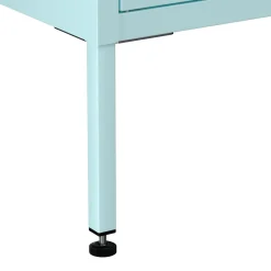 Kommode Metall KLAUS 2 Schubladen 2 Türen 80 x 101 cm mint