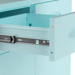 Kommode Metall KLAUS 2 Schubladen 2 Türen 80 x 101 cm mint