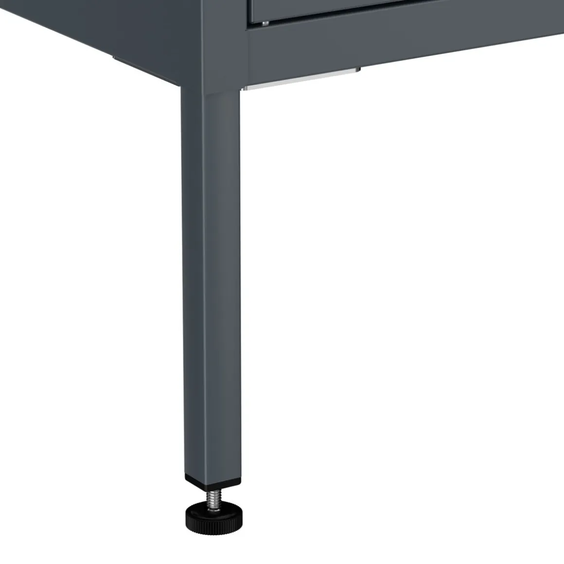 Kommode Metall KLAUS 3 Schubladen 42 x 101 cm anthrazit