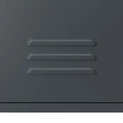 Kommode Metall KLAUS 3 Schubladen 42 x 101 cm anthrazit