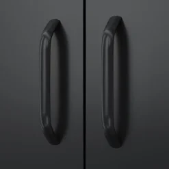Kommode Metall KLAUS 2 Schubladen 2 Türen 80 x 101 cm schwarz