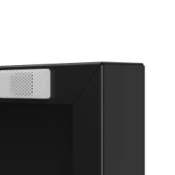 Kommode Metall KLAUS 2 Schubladen 2 Türen 80 x 101 cm schwarz
