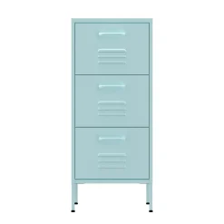 Kommode Metall KLAUS 3 Schubladen 42 x 101 cm mint