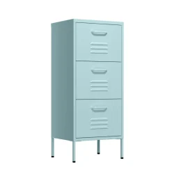 Kommode Metall KLAUS 3 Schubladen 42 x 101 cm mint