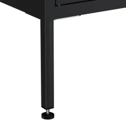 Kommode Metall KLAUS 3 Schubladen 42 x 101 cm schwarz