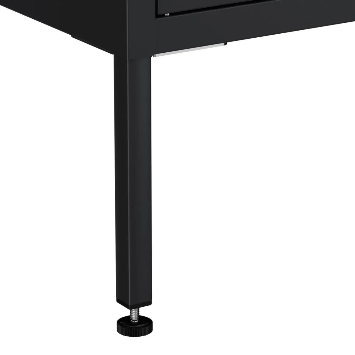 Kommode Metall KLAUS 3 Schubladen 42 x 101 cm schwarz