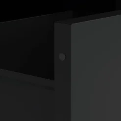 Kommode Metall KLAUS 3 Schubladen 42 x 101 cm schwarz