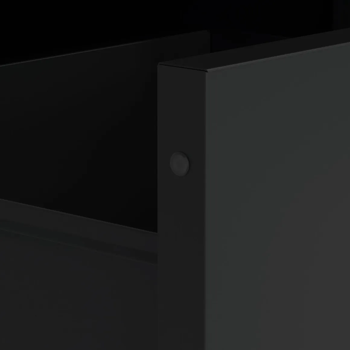 Kommode Metall KLAUS 3 Schubladen 42 x 101 cm schwarz