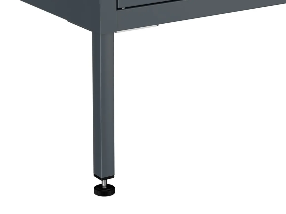 Kommode Metall KLAUS 4 Schubladen 80 x 101 cm anthrazit