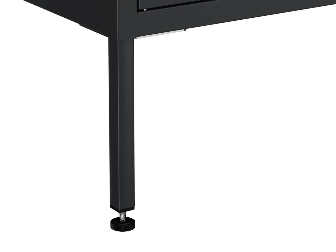 Kommode Metall KLAUS 4 Schubladen 80 x 101 cm schwarz