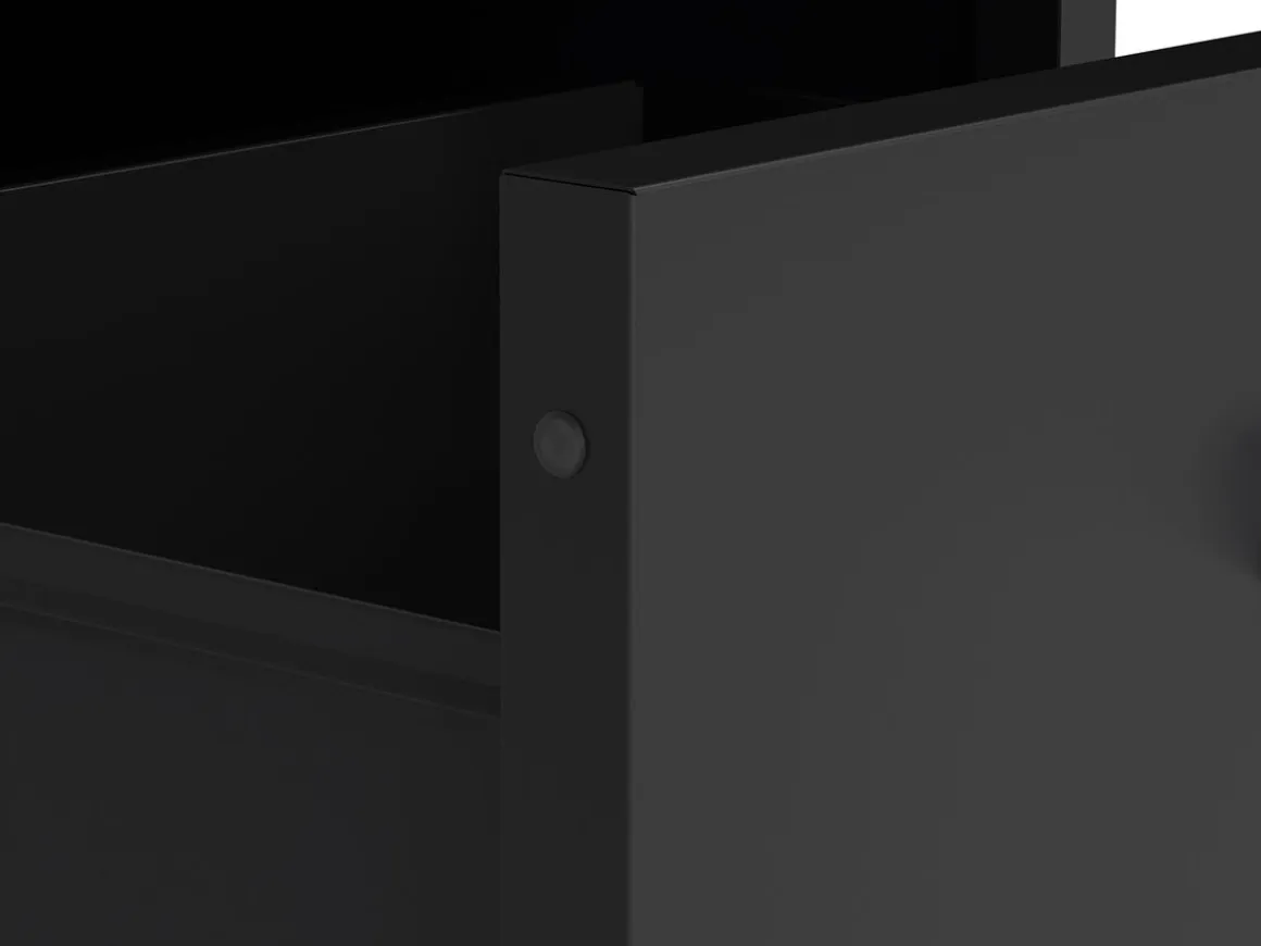 Kommode Metall KLAUS 4 Schubladen 80 x 101 cm schwarz