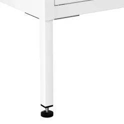 Kommode Metall KLAUS 6 Schubladen 80 x 101 cm weiss