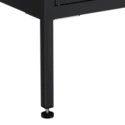 Kommode Metall KLAUS 6 Schubladen 80 x 101 cm schwarz