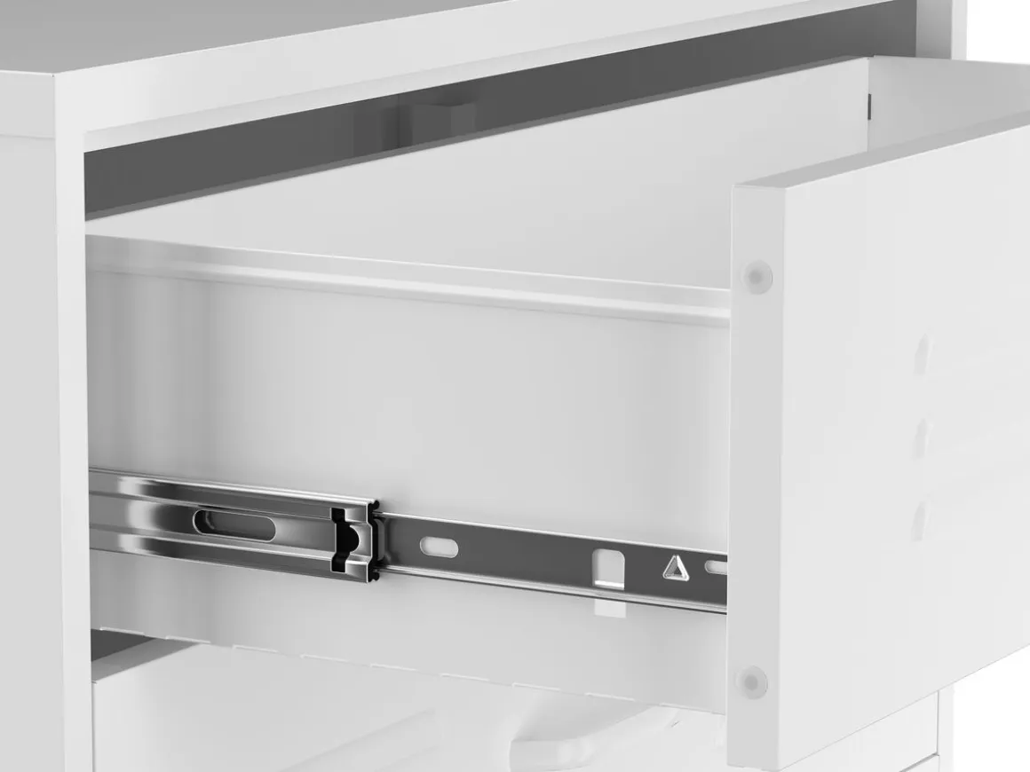Kommode Metall KLAUS 4 Schubladen 80 x 101 cm weiss