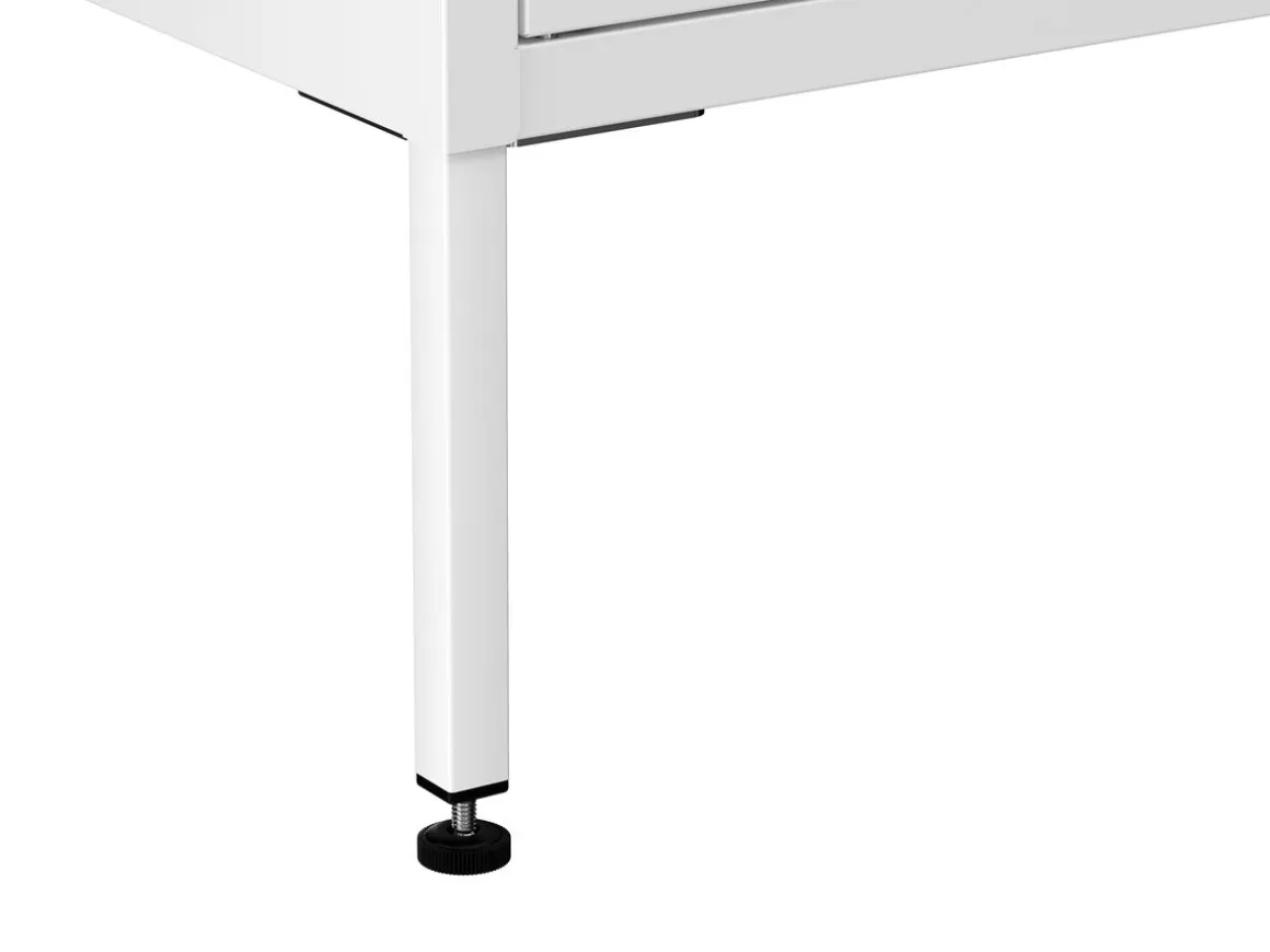 Kommode Metall KLAUS 4 Schubladen 80 x 101 cm weiss