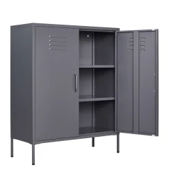 Kommode Metall KLAUS 80 x 101 cm anthrazit