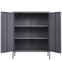 Kommode Metall KLAUS 80 x 101 cm anthrazit