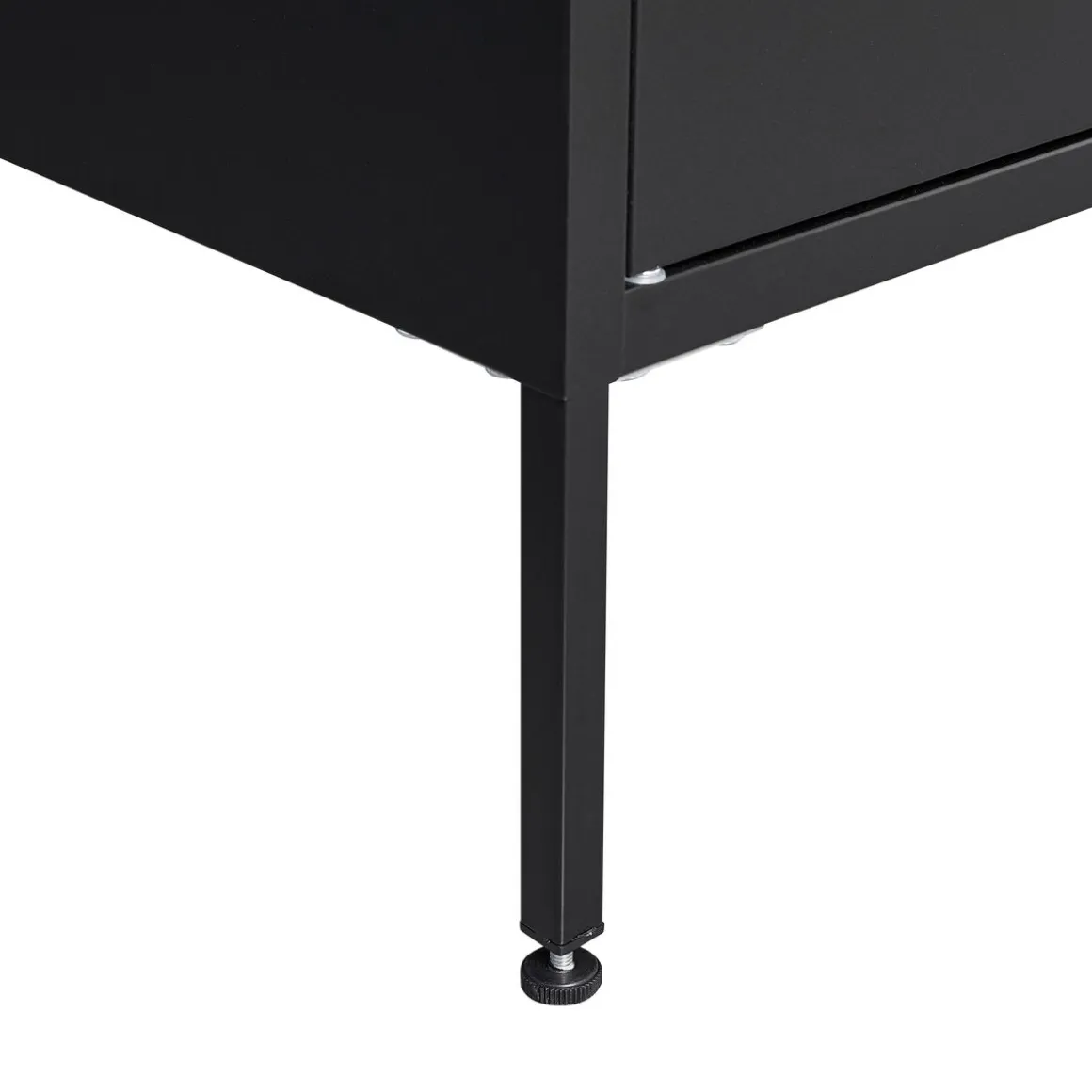 Kommode Metall KLAUS 80 x 101 cm schwarz