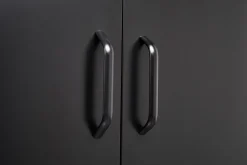 Kommode Metall KLAUS 80 x 101 cm schwarz