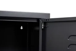 Kommode Metall KLAUS 80 x 101 cm schwarz