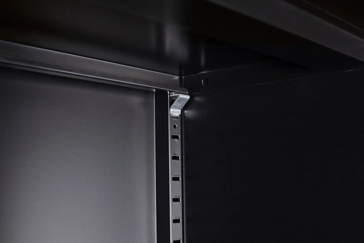 Kommode Metall KLAUS 80 x 101 cm schwarz