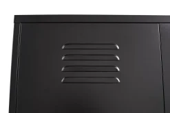 Kommode Metall KLAUS 80 x 101 cm schwarz