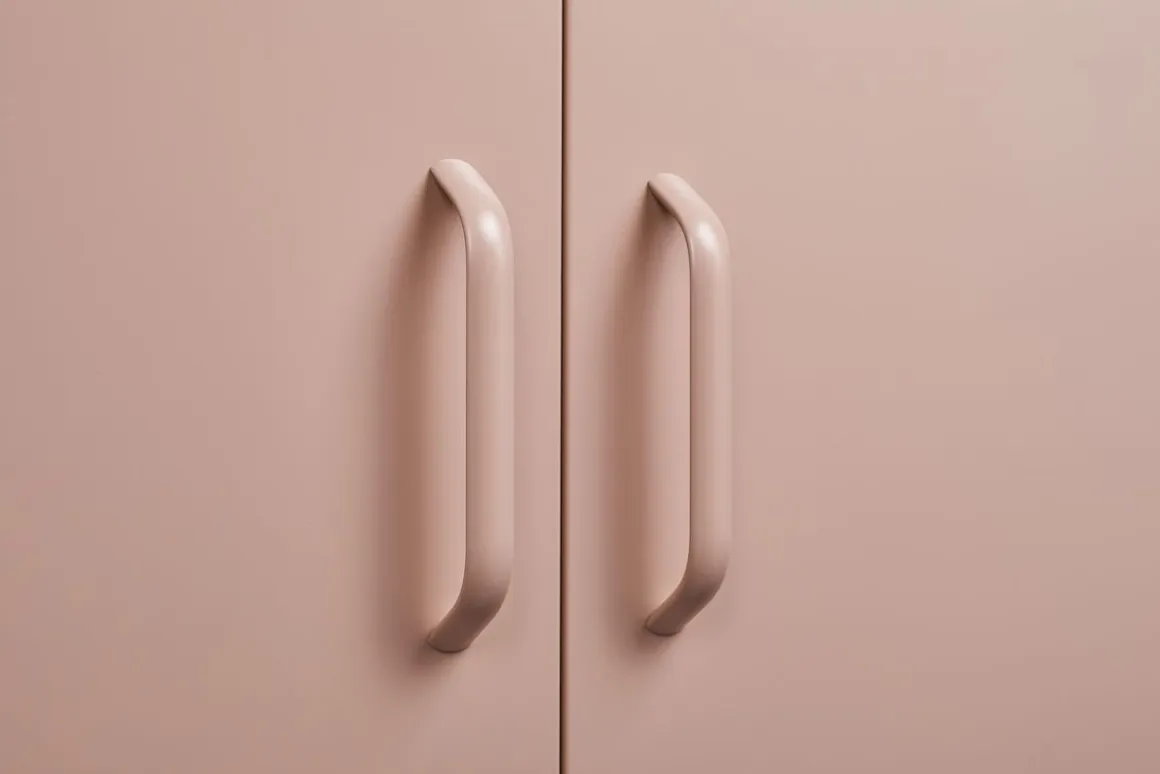 Kommode Metall KLAUS 80 x 101 cm taupe