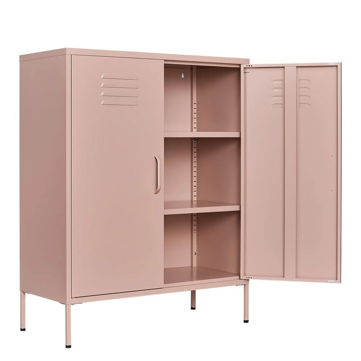 Kommode Metall KLAUS 80 x 101 cm taupe