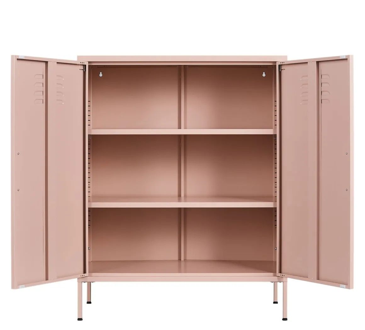 Kommode Metall KLAUS 80 x 101 cm taupe