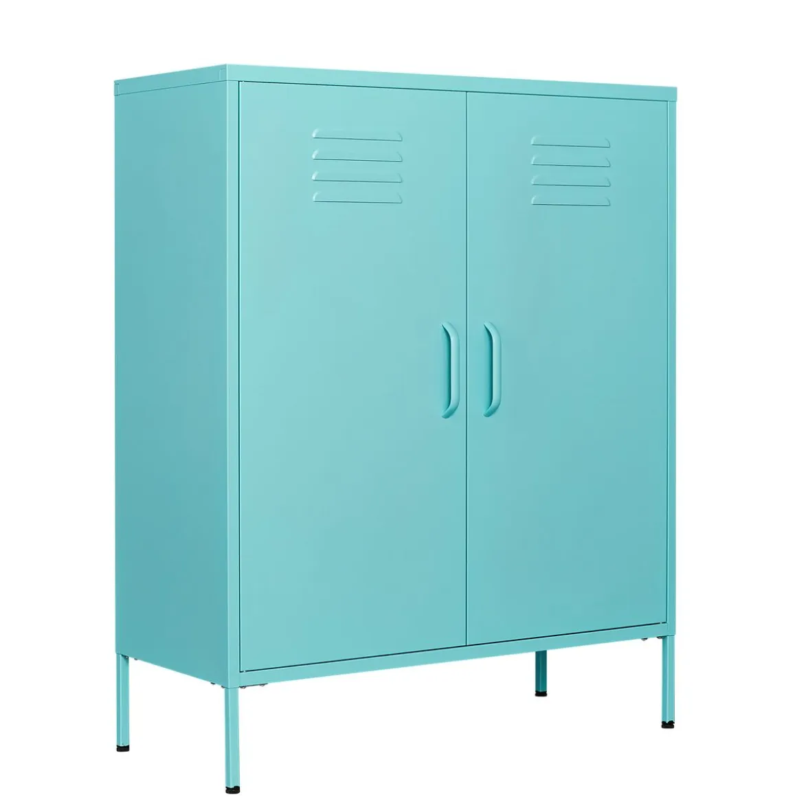 Kommode Metall KLAUS 80 x 101 cm türkis