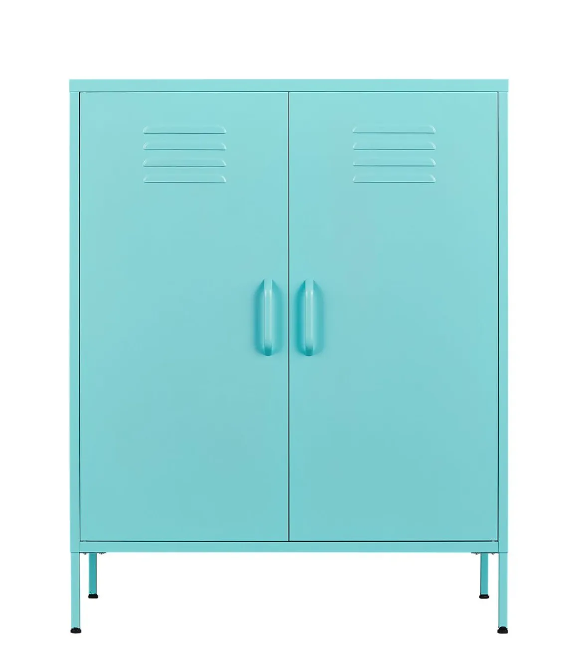 Kommode Metall KLAUS 80 x 101 cm türkis