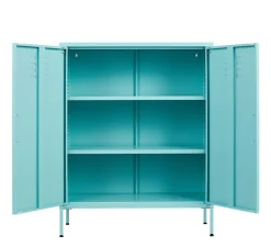 Kommode Metall KLAUS 80 x 101 cm türkis